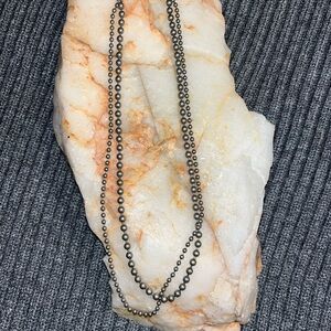 Sabika Silver Beaded Necklace